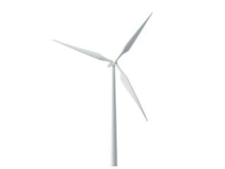 Wind Turbine Isolated on White Background