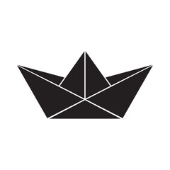 paper boat flat icon vector