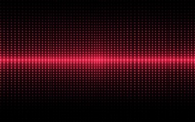 Red light graphic, abstract wave, dark background. Possible use for website design, digital art