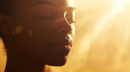 A close-up of a meditating individual in a soft-lit studio captures a moment of introspection, symbolizing personal growth and self-discovery.