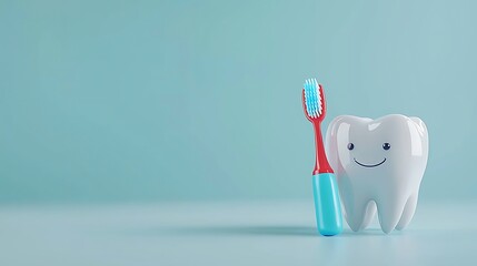 Fun Toothbrush and Tooth for Kids' Oral Care