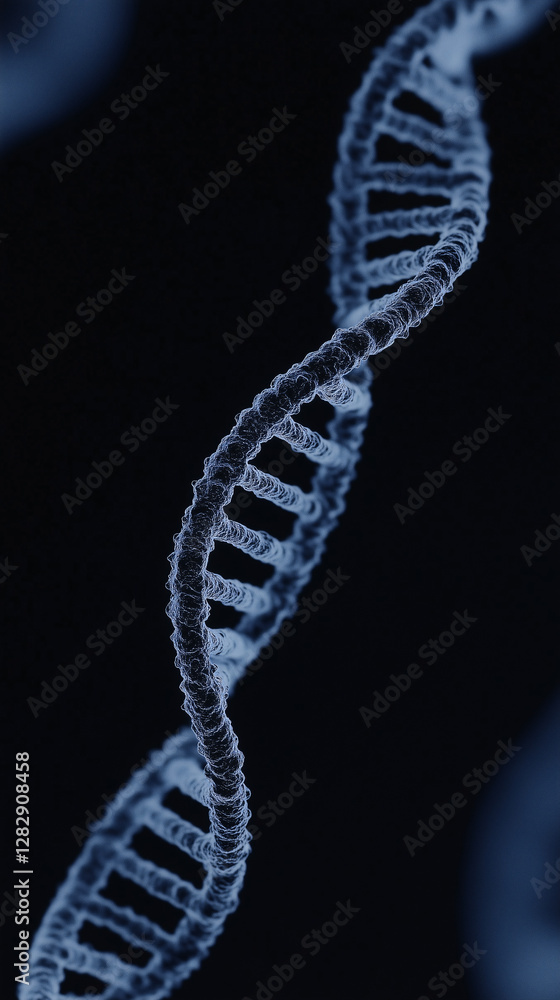 Poster dna double helix: a close-up depiction of a double helix dna structure, emphasizing the intricate mo