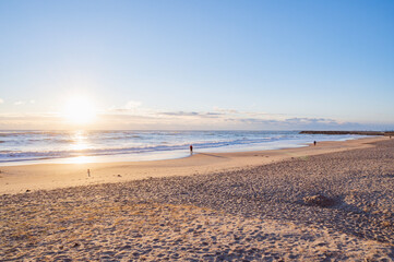 茨城　朝の久慈浜海岸（日立市）