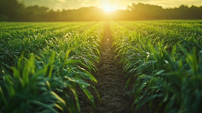 tropical farming environment featuring sugarcane plantation rows organic agriculture and fresh green crop cultivation in countryside landscape
