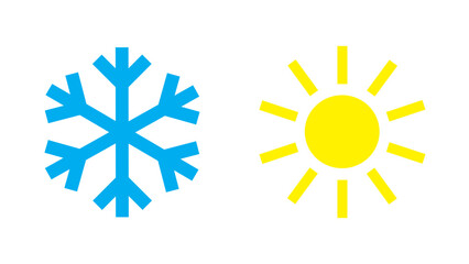 sun and snowflake icon