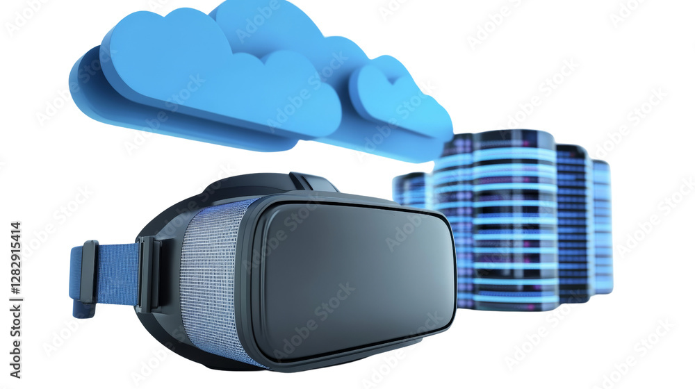 Poster virtual reality experience enhancements digital realm graphic visualization tech environment dynamic