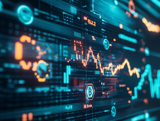 Fototapeta premium stock market graph