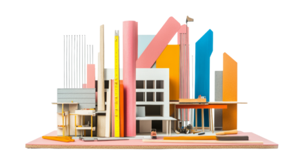 Architectural model showcase modern design art installation studio environment creative perspective innovative concepts