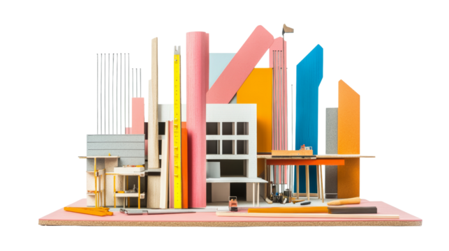 Architectural model showcase modern design art installation studio environment creative perspective innovative concepts