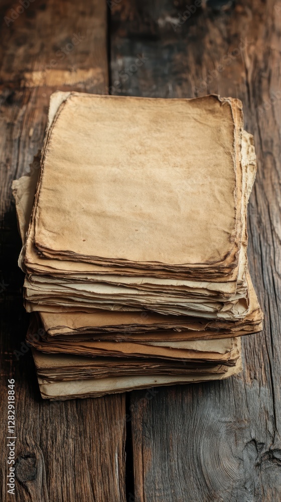 Poster stack of old books creating a nostalgic feel and inviting literary exploration in a timeless and cha