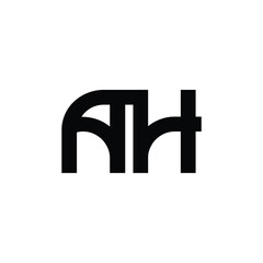 AH monogram logo design letter text name symbol monochrome logotype alphabet character simple logo
