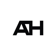 AH monogram logo design letter text name symbol monochrome logotype alphabet character simple logo
