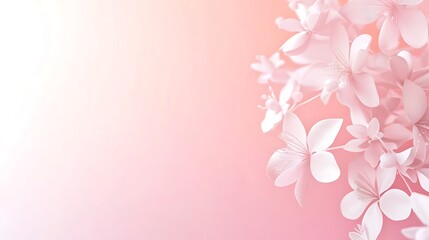 Delicate Pink Blossoms Softly Illuminate Pastel Background