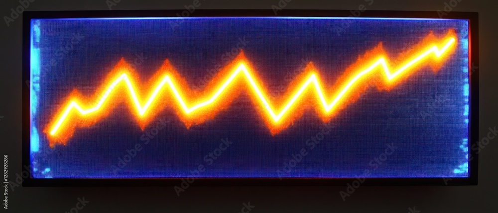 Aufkleber vibrant graph displaying rising trends in data
