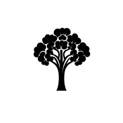 Elegant Black Tree Silhouette: Nature's Minimalist Design