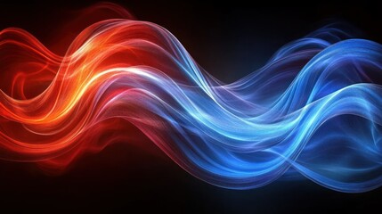 Obraz premium Red blue wave energy abstract background design