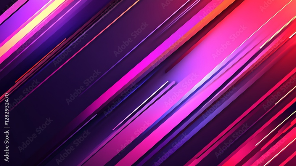 Poster vibrant angled stripes create a colorful abstract background effect