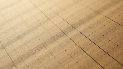 Kraft paper with a subtle pattern or texture printed on it, such as lines, grids, or dots.