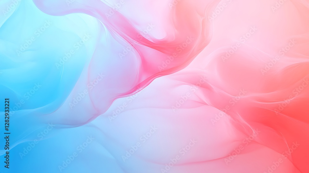 Poster the fluid forms of a smooth gradient color background