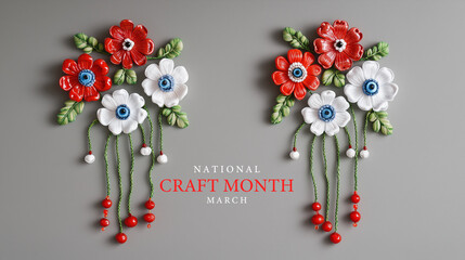 National Craft Month. Craft concept background.