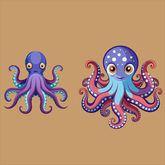 Obraz premium Premium Octopus Vector Design – Perfect for Logos, Prints and More