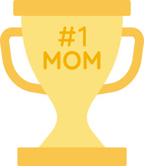 other's Day Trophy.
Happy Mother's Day! 
flat Vector illustration element Isolated .
Design template for a card, banner, poster.
Transparent background.