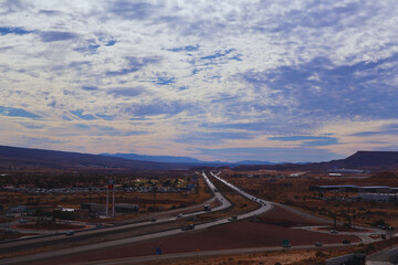 The famous I-15 highway in Mesquite, Nevada 