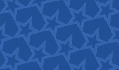 Seamless texture background of stars on Blue background stock illustration.