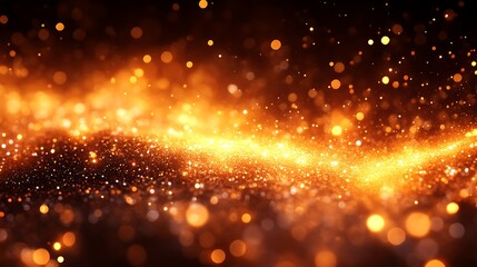 Golden Glitter Sparkles Abstract Background