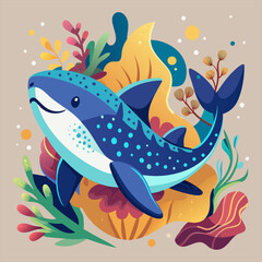 Obraz premium Vector Shirk Design – Fully Customizable and Print-Ready