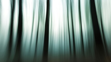 Abstract Motion Blur Depicting Vertical Forest Silhouette Details