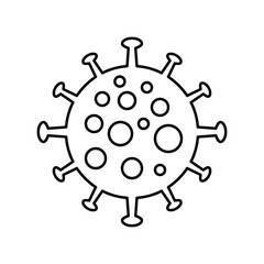 Virus or Bacteria Icon. Virus or Bacteria Vector Icon in line style design. Virus or Bacteria  Symbol.