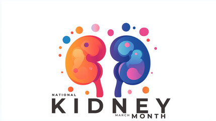 Obraz premium National Kidney Month. Kidney concept illustration.