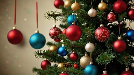 Fototapeta premium Christmas Tree with Decorations