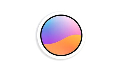 Abstract Gradient Oval Design Element