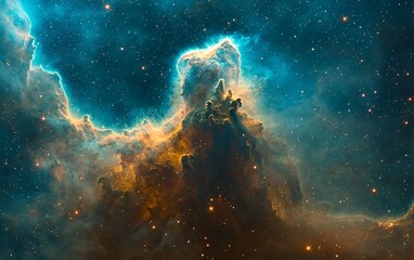 Obraz premium explore the cosmic wonders of the vibrant nebula in stunning detail