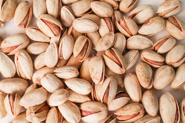 Pistachios pattern background. Healthy diet food concept. 