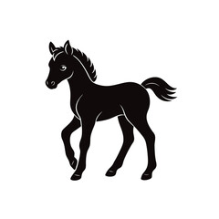 black horse vector illustration