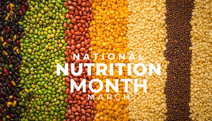 National Nutrition month. healthy food concept background.