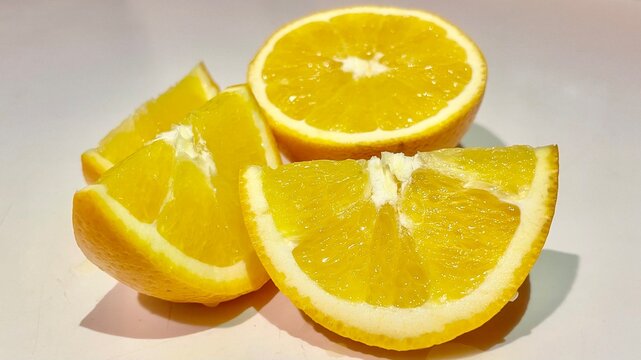 Vibrant Close-Up of a Fresh, Sliced Orange with Juicy Segments