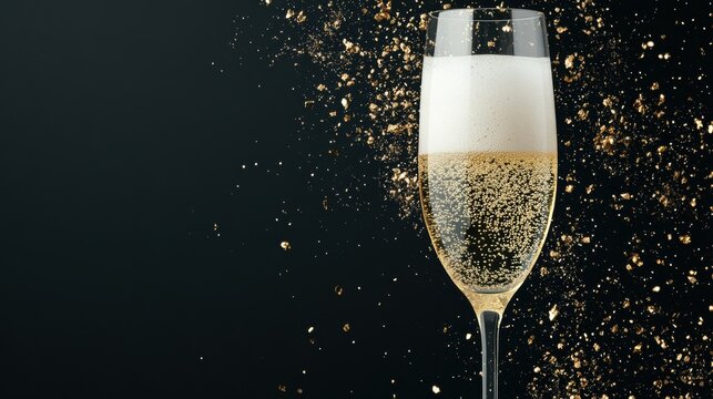 Elegant champagne toast in a luxurious setting opulent beverage photography