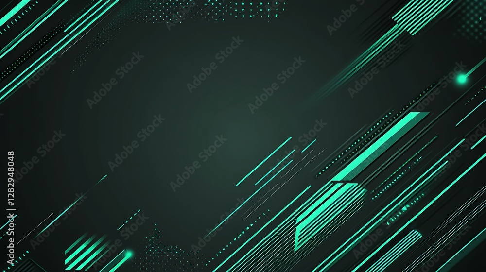 Poster linear lines and shapes create a striking abstract artistic composition