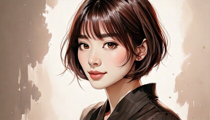 繊細で美しい日本の女性