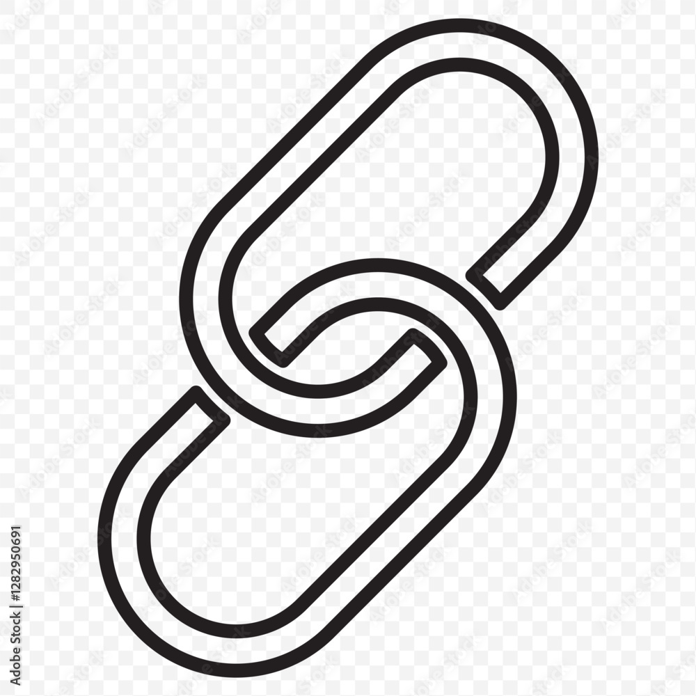 Poster internet url or webpage url link icons set. chain thick line icon, outline vector sign, linear simpl