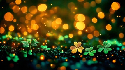 Glowing Clovers: A Magical St. Patrick's Night of Luck and Light