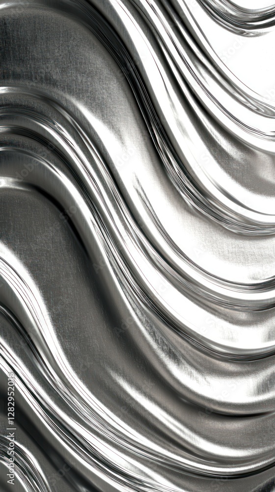 Poster metallic waves creating dynamic texture and reflection