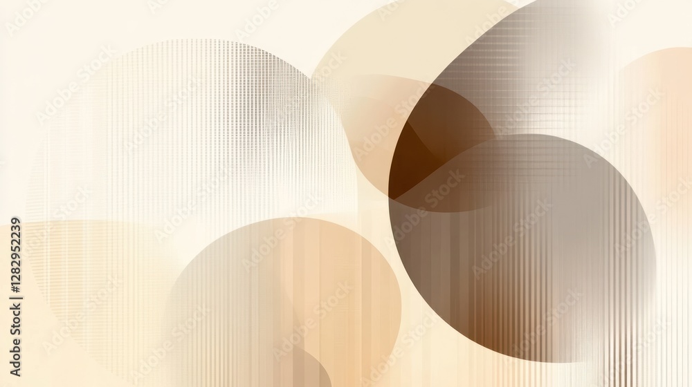 Poster abstract design with soft curves and warm tones