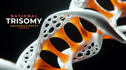 National Trisomy awareness Month. Trisomy concept illustration.