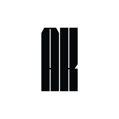 AK monogram logo design letter text name symbol monochrome logotype alphabet character simple logo