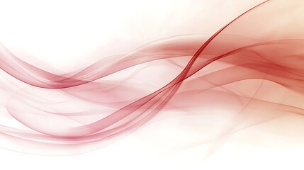 Fototapeta premium Artistic abstract waves of reddish pink color on white background